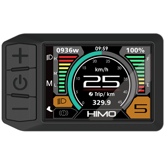 Display per bici elettrica 600C TFT (IPS) a doppia interfaccia da 2.4 pollici con pulsante di vibrazione