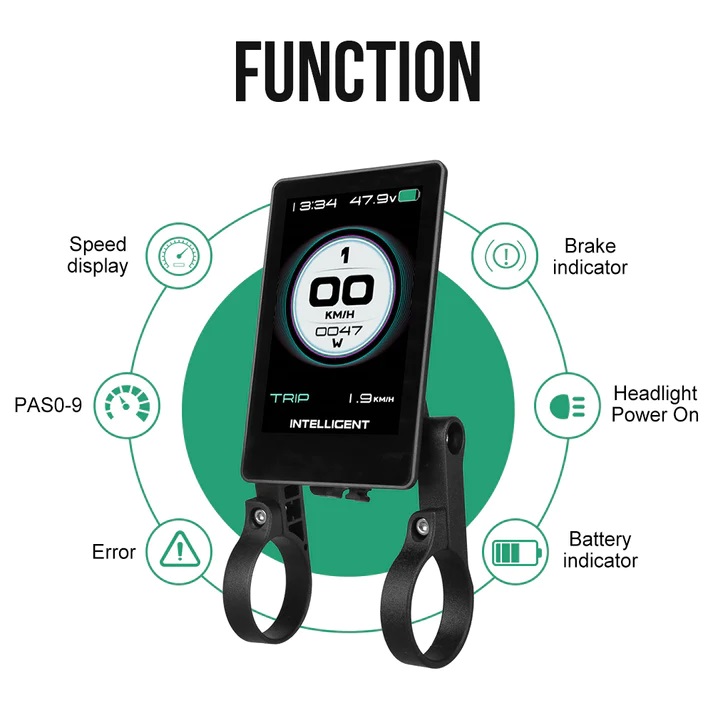 Display Ebike 860C multilingue con porta USB-A doppia interfaccia per motore centrale Bafang